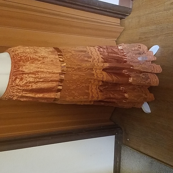 APOLLO RUST LONG SKIRT - Picture 3 of 4